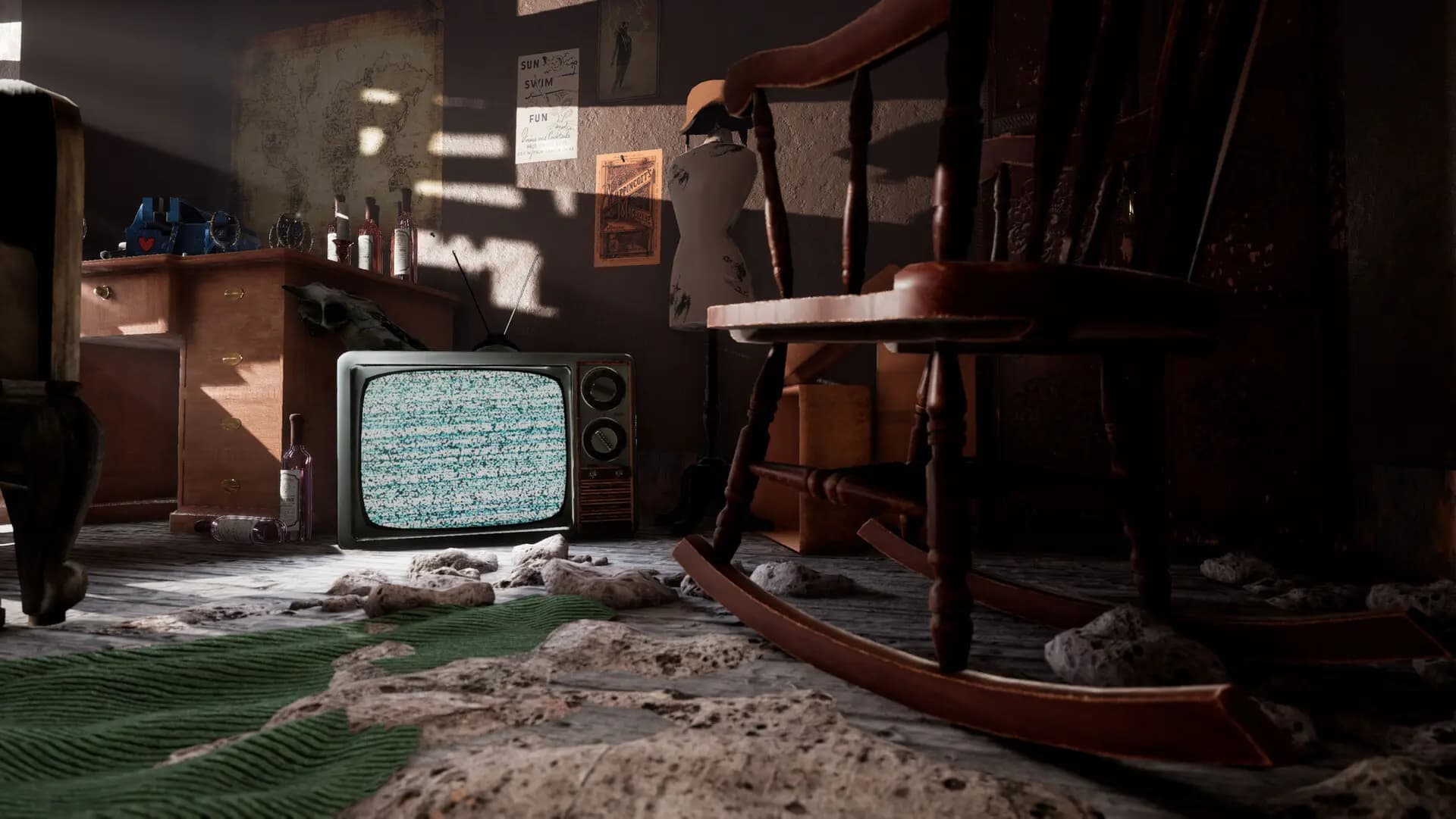 Forest pathway with autumn colors